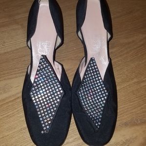 Vintage Rosina Ferragamo Shiavone AB crystal pumps